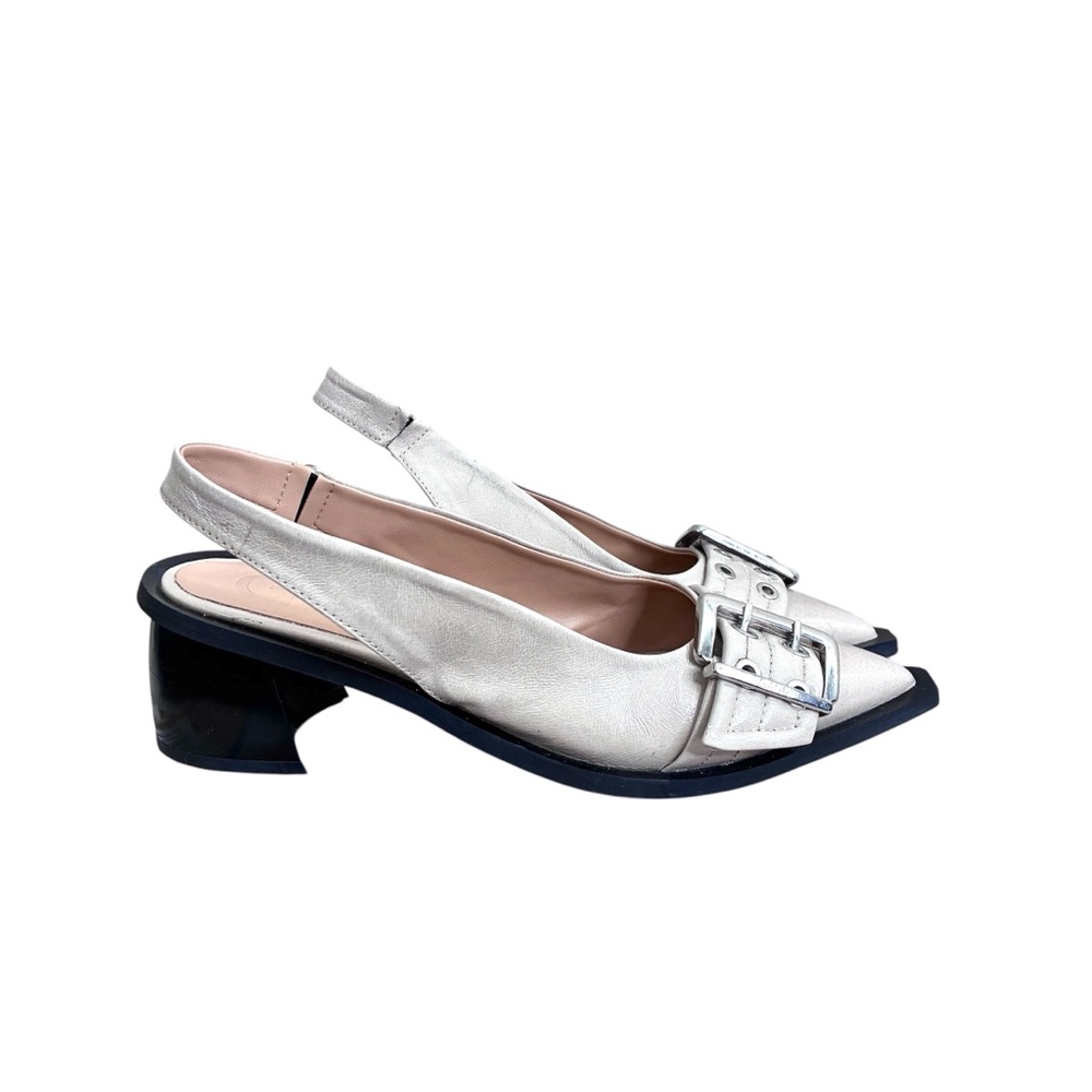 Ganni Feminine Slingback Pump in Off White Size 39 US 9 - Picture 4 of 9